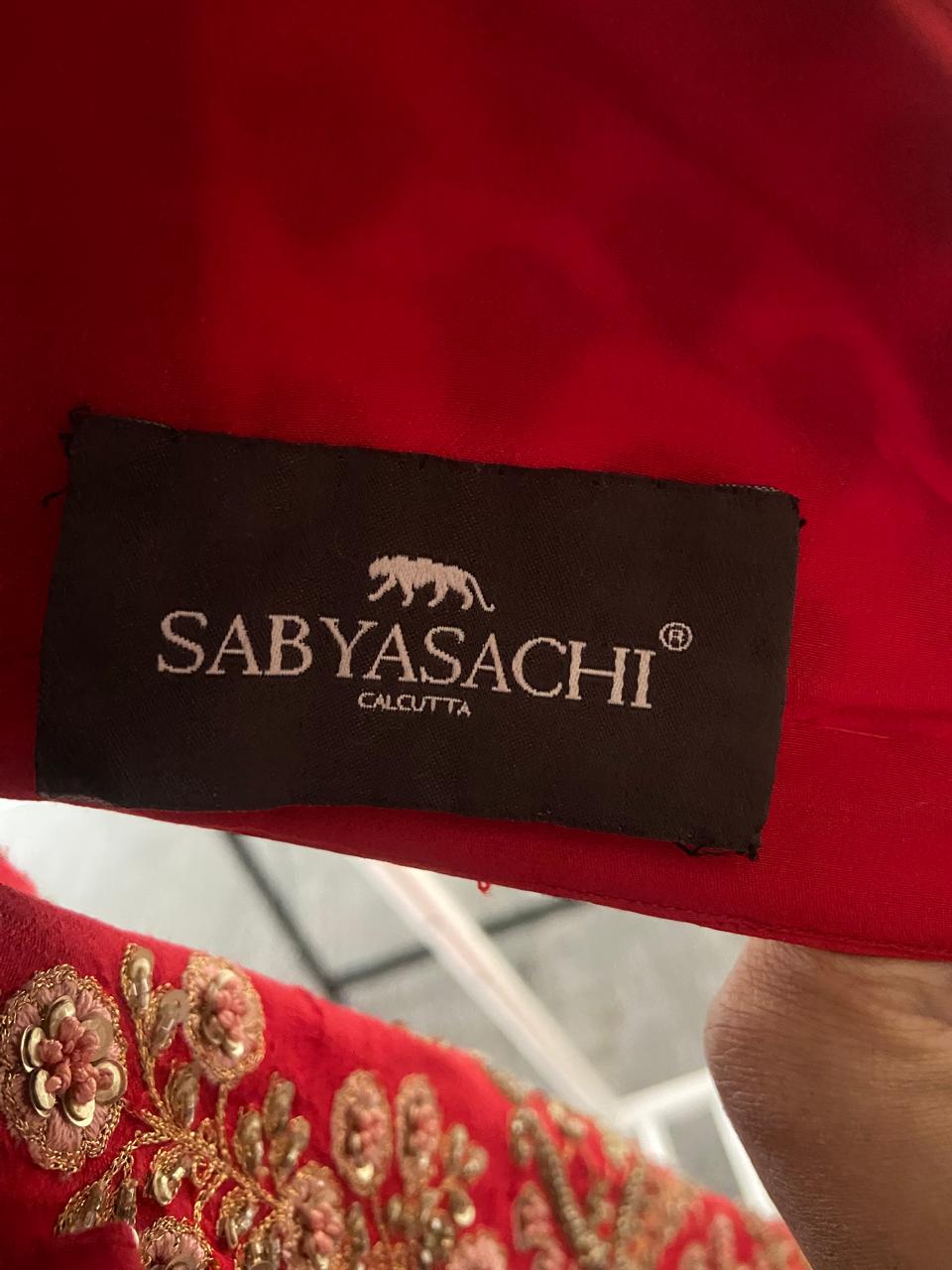 Sabyasachi Red Embroidered Lehenga Set