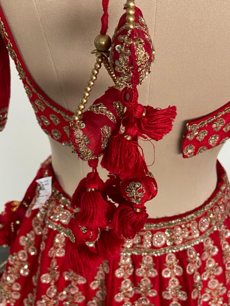 Sabyasachi Red Embroidered Lehenga Set