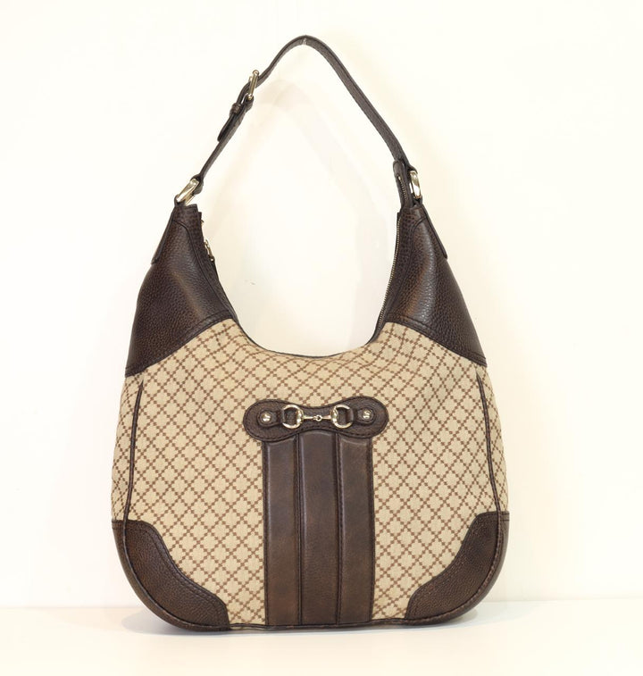 Gucci Diamante Canvas and Leather Catherine Hobo