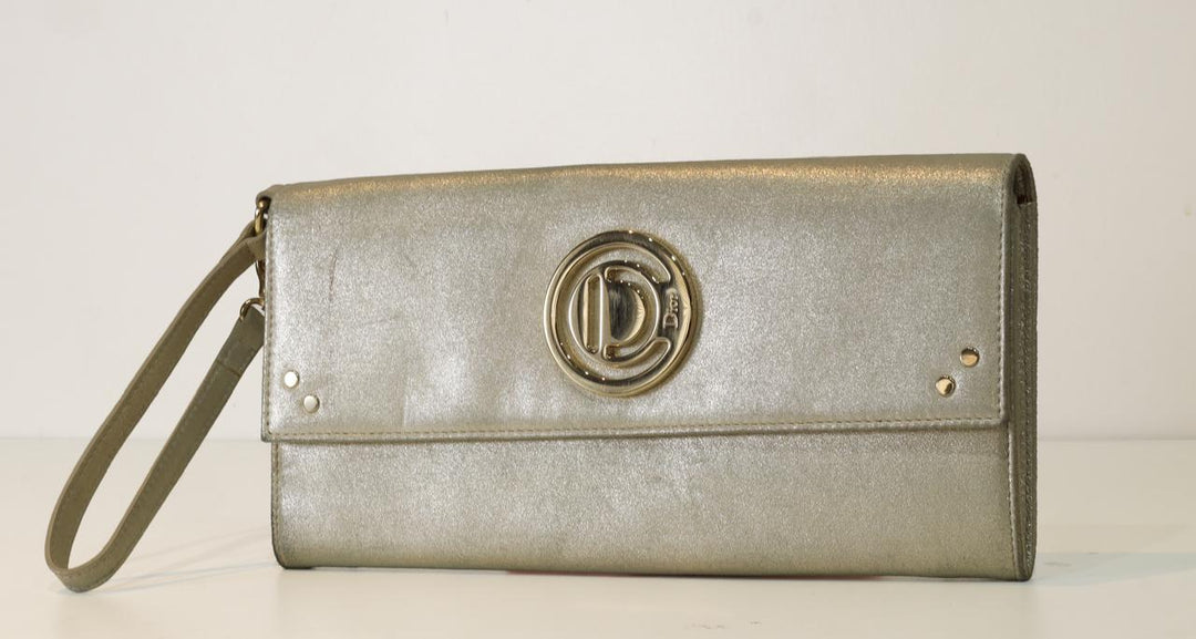 Dior Metallic Leather Clutch/Wristlet
