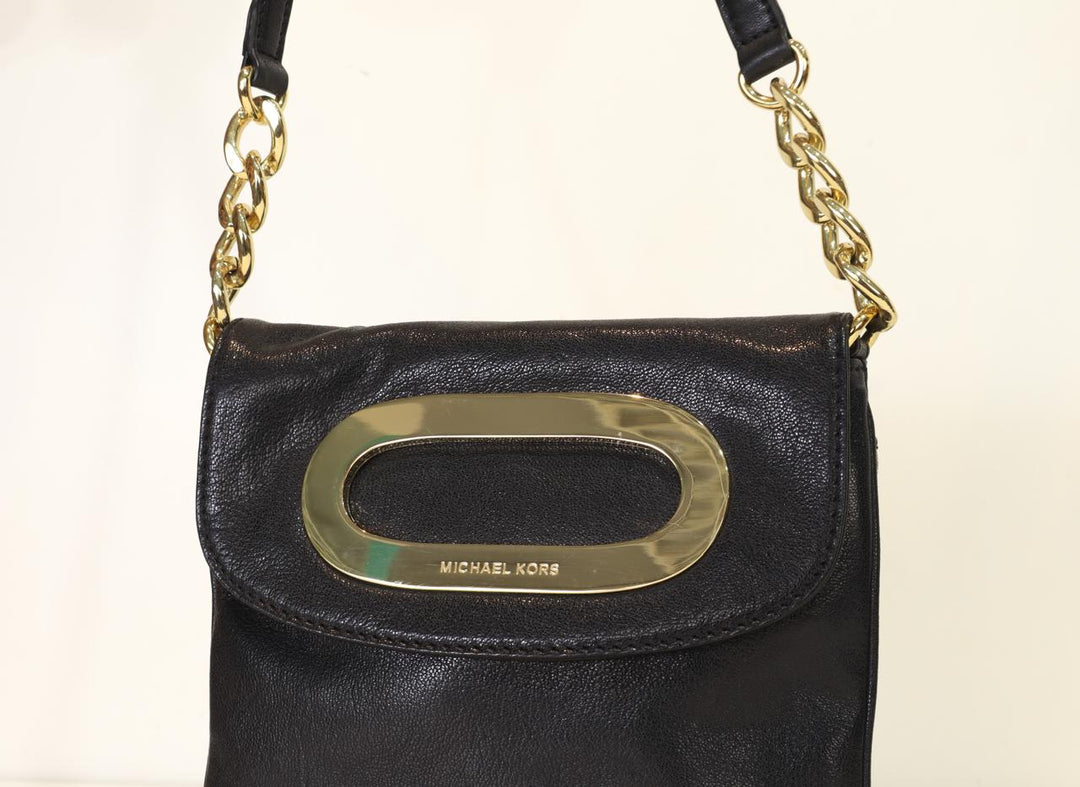 Michael Kors Berkley Black Leather Crossbody