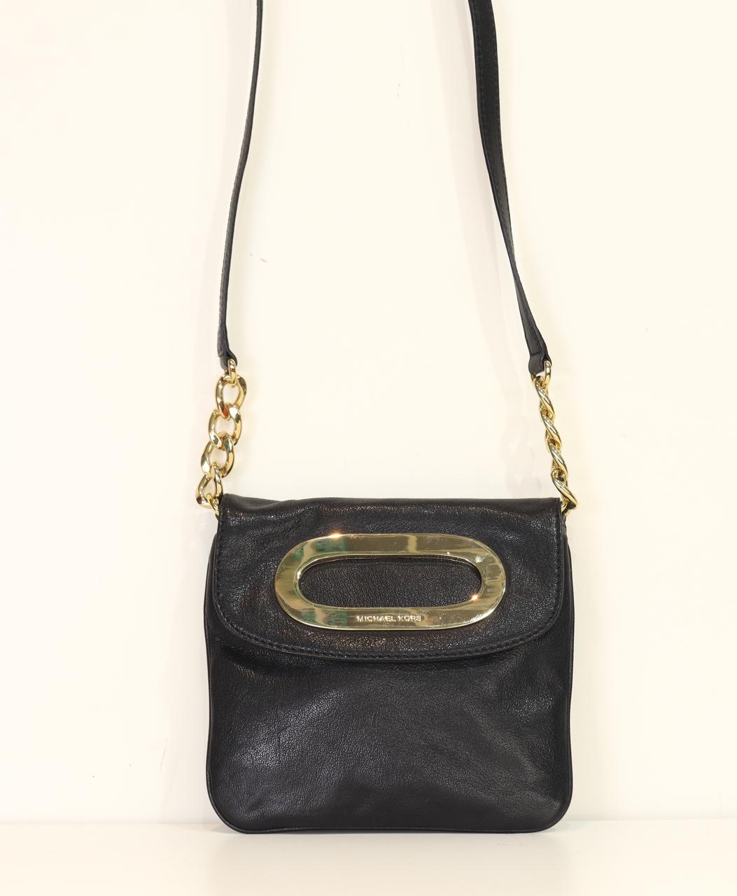 Michael Kors Berkley Black Leather Crossbody
