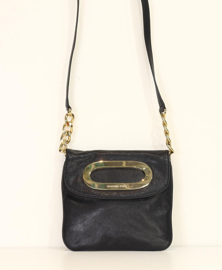 Michael Kors Berkley Black Leather Crossbody