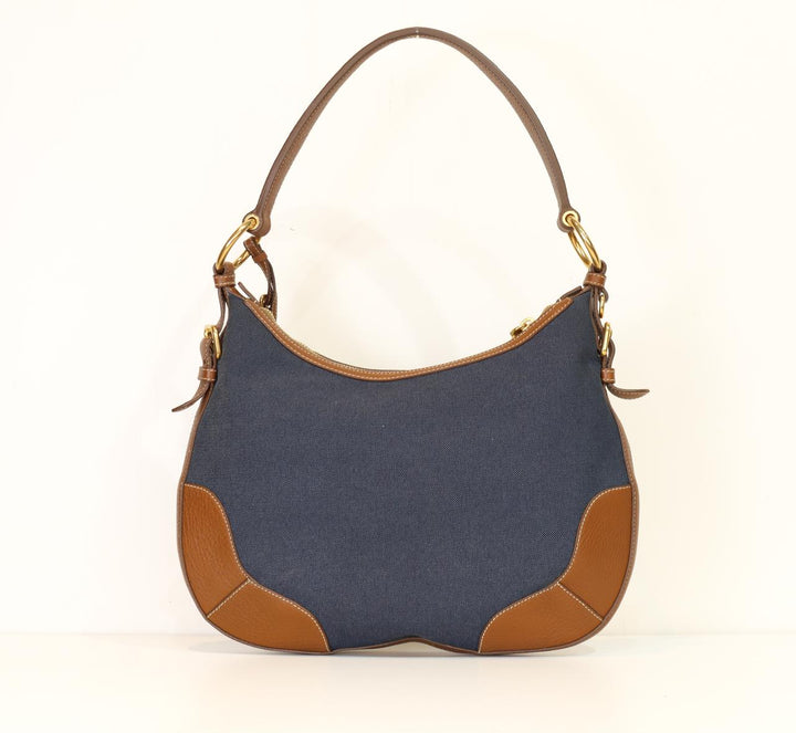 Prada Canvas & Leather Shoulder Bag