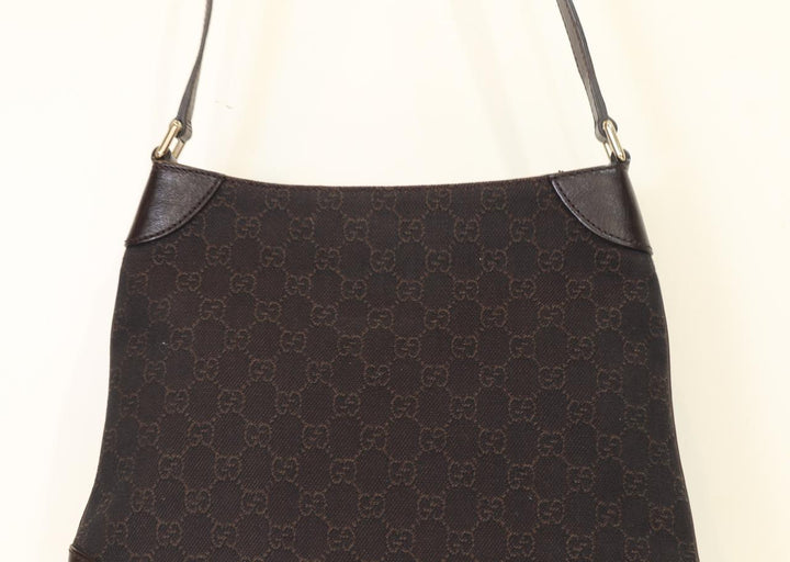 Gucci Black Canvas Guccissima Shoulder Bag