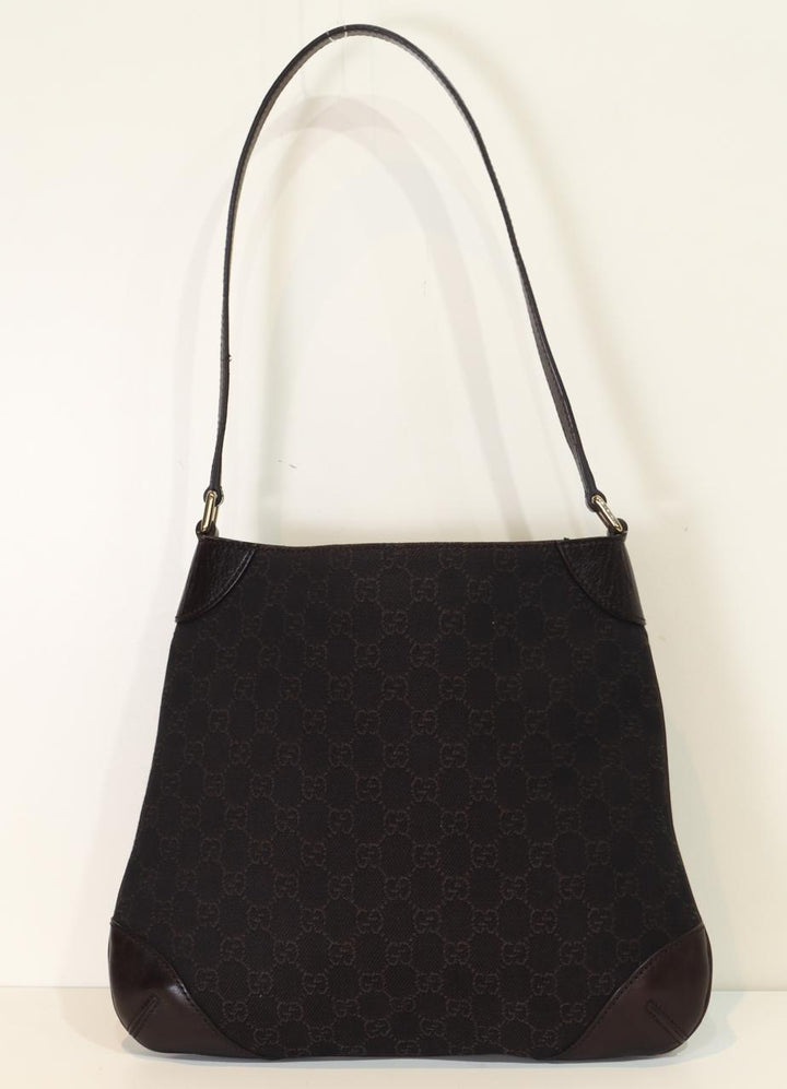 Gucci Black Canvas Guccissima Shoulder Bag