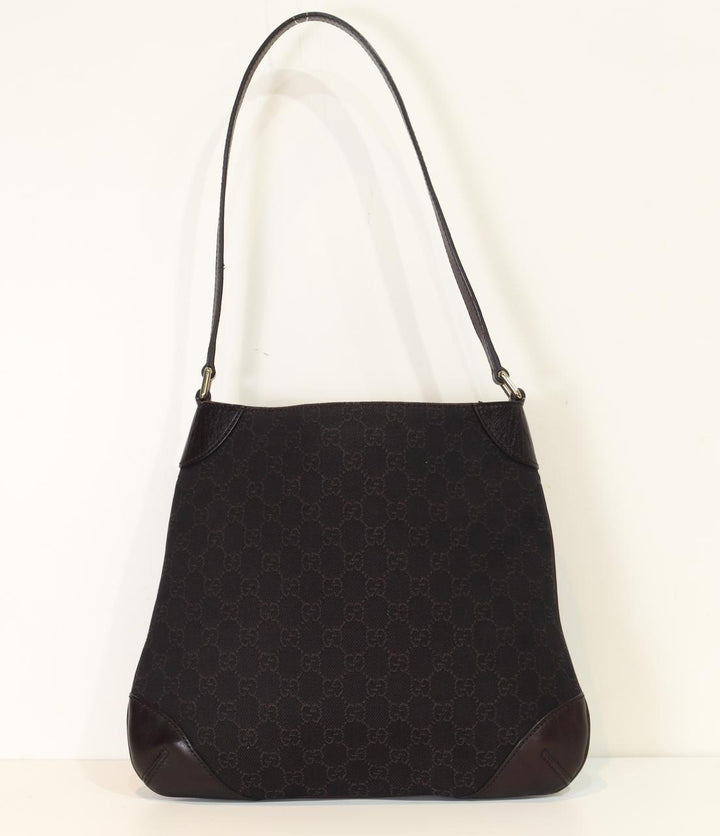 Gucci Black Canvas Guccissima Shoulder Bag