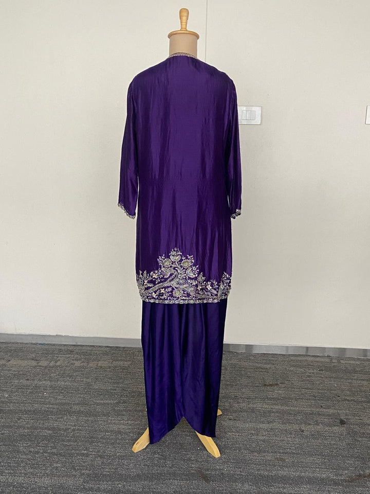 Jayanti Reddy Purple Embroidered Kurta Set