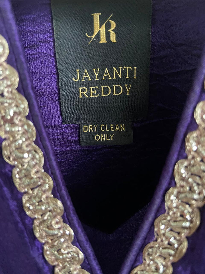 Jayanti Reddy Purple Embroidered Kurta Set