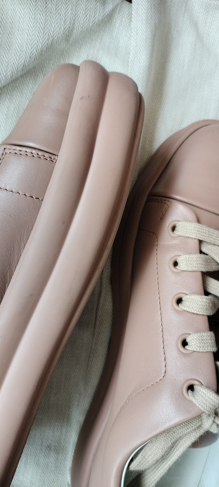 Hermès Happy Lace-Up Leather Sneakers Size 39