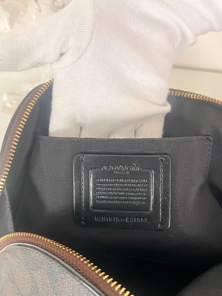 Coach Sierra Signature Coated Canvas and Leather Satchel