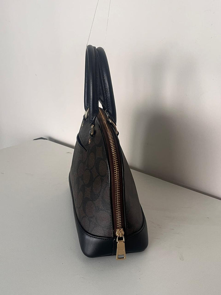 Coach Sierra Signature Coated Canvas and Leather Satchel