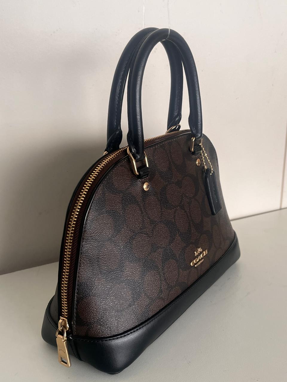 Coach Sierra Signature Coated Canvas and Leather Satchel