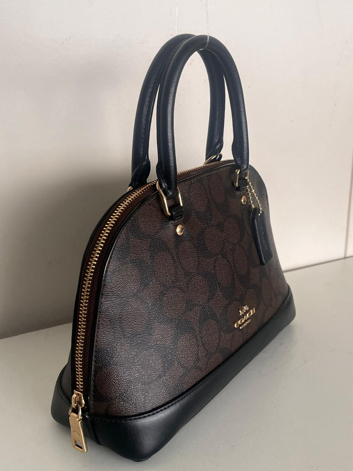 Coach Sierra Signature Coated Canvas and Leather Satchel