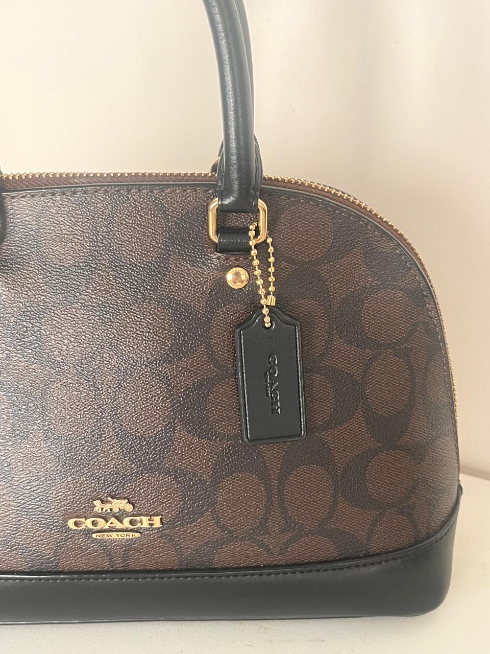 Coach Sierra Signature Coated Canvas and Leather Satchel