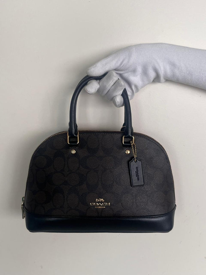 Coach Sierra Signature Coated Canvas and Leather Satchel