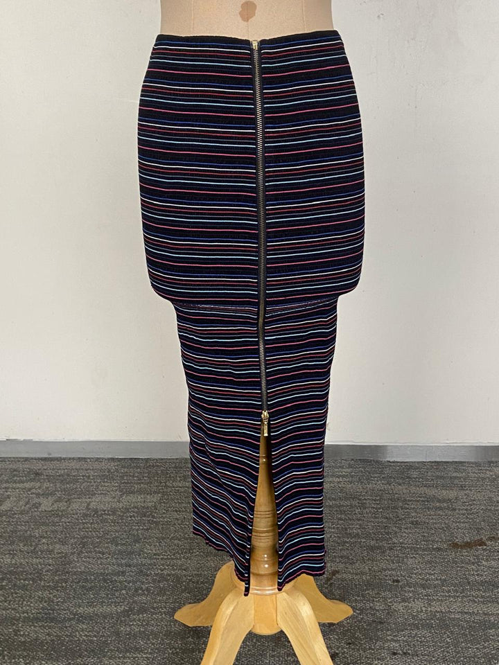 Saaksha & Kinni Striped Knit Skirt