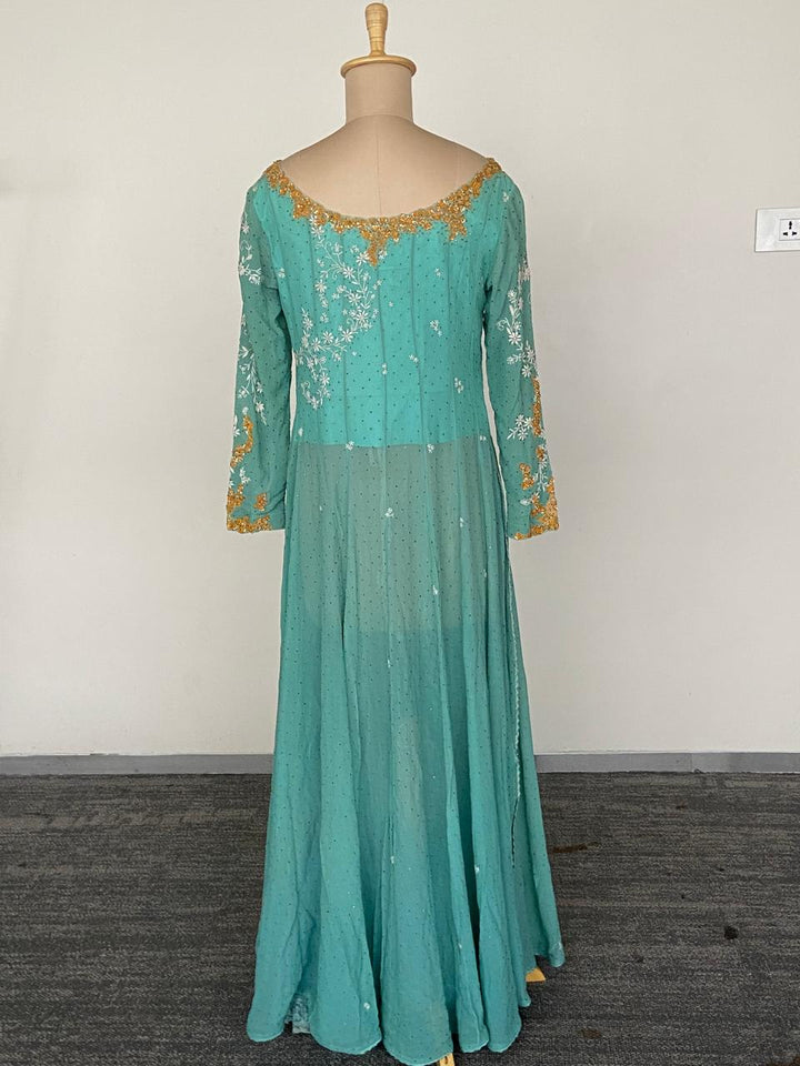 Dolly J Teal Embroidered Kurta Set