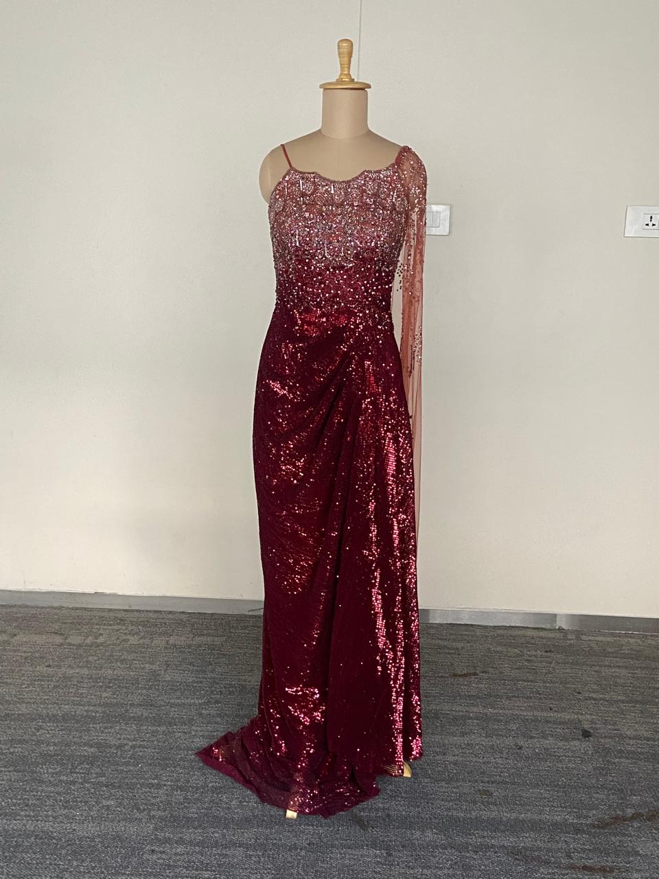 Dolly J Robin Ray Drape Gown