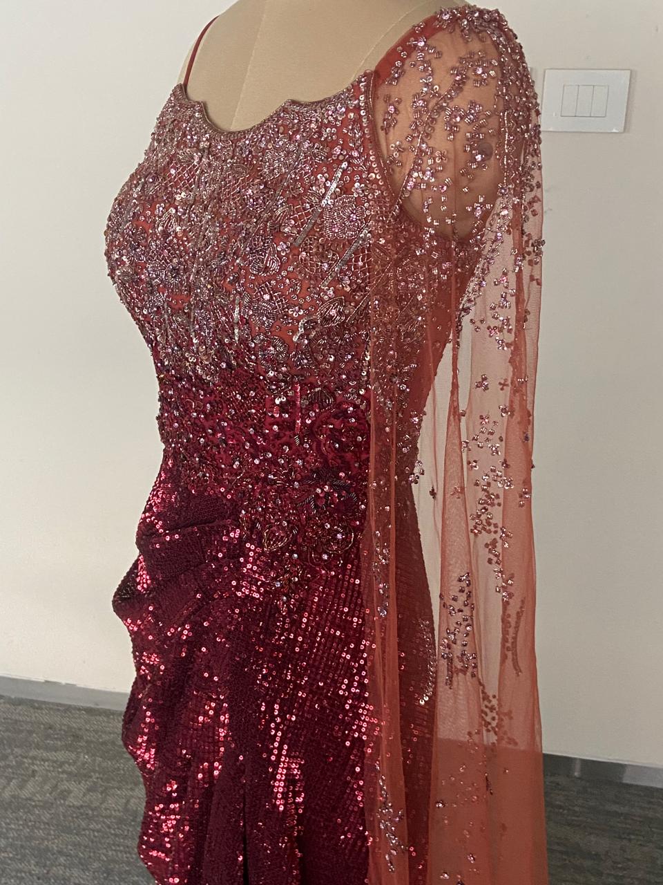 Dolly J Robin Ray Drape Gown