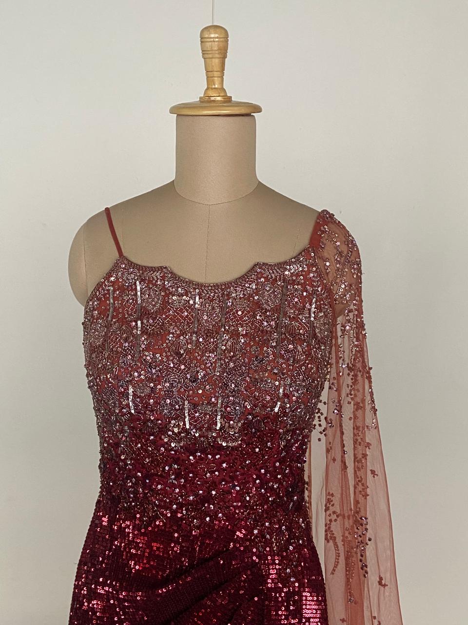 Dolly J Robin Ray Drape Gown