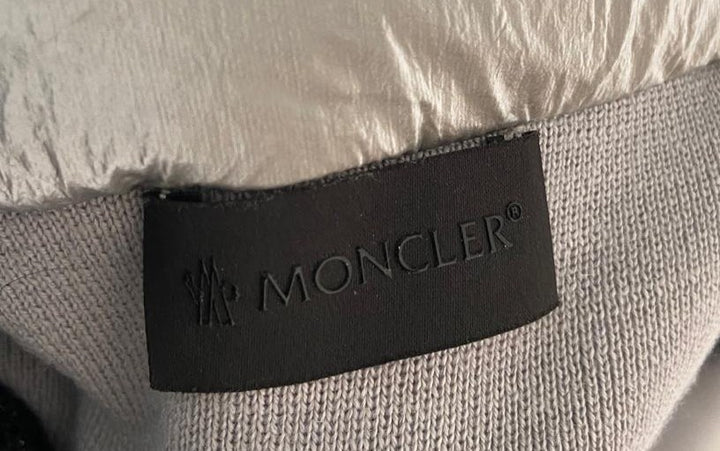 Moncler Women's Gray Panelled Wool-Blend And Quilted Shell Down Jacket