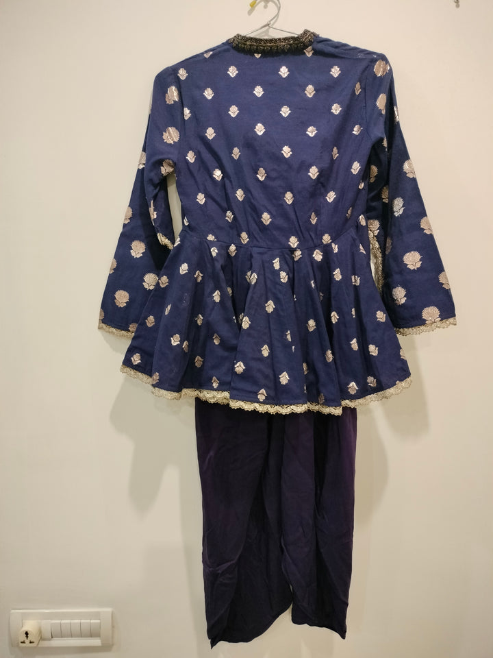 Jayanti Reddy Purple Peplum & Dhoti Set