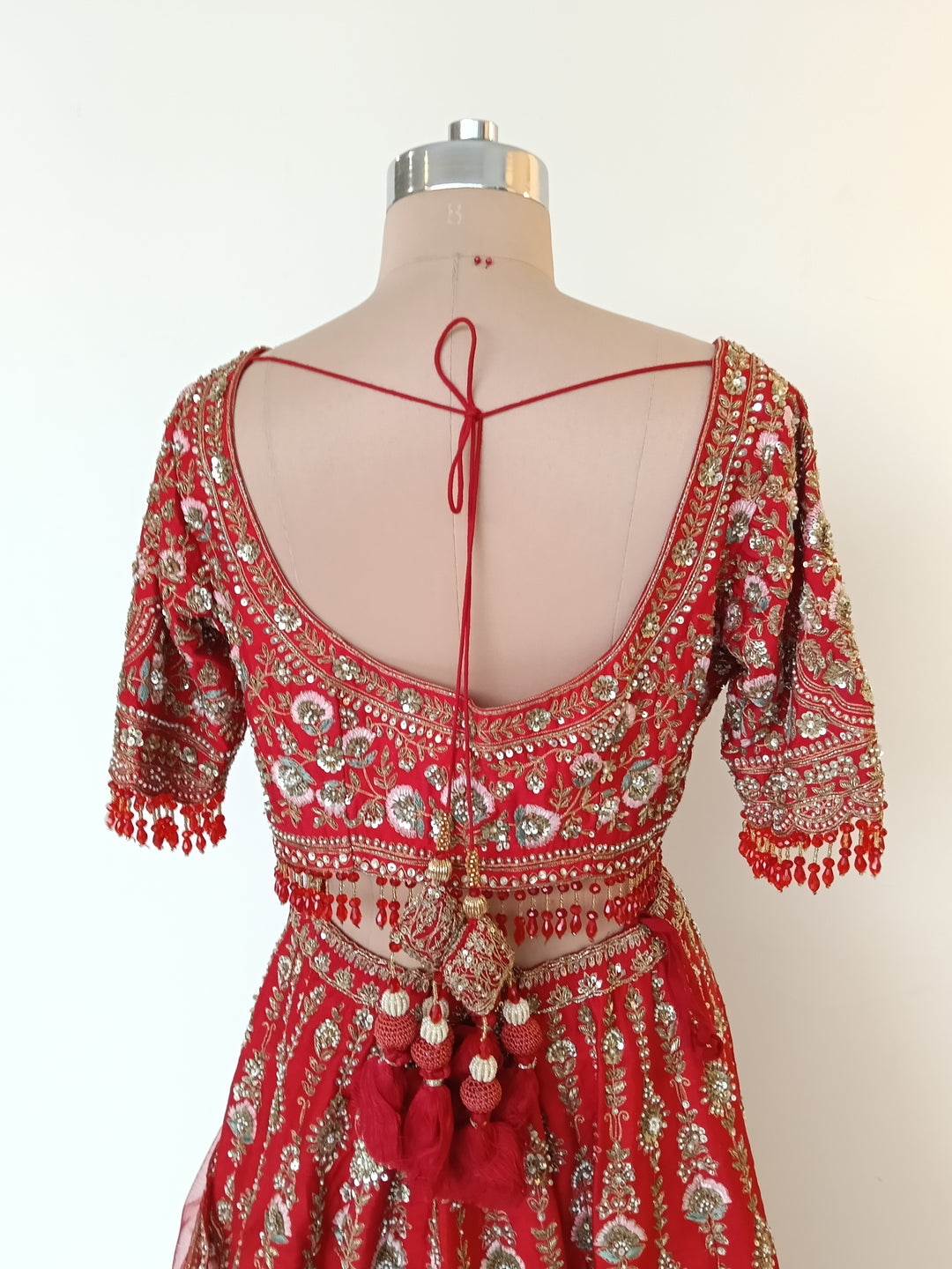 Kalighata Red Bridal Lehenga Set