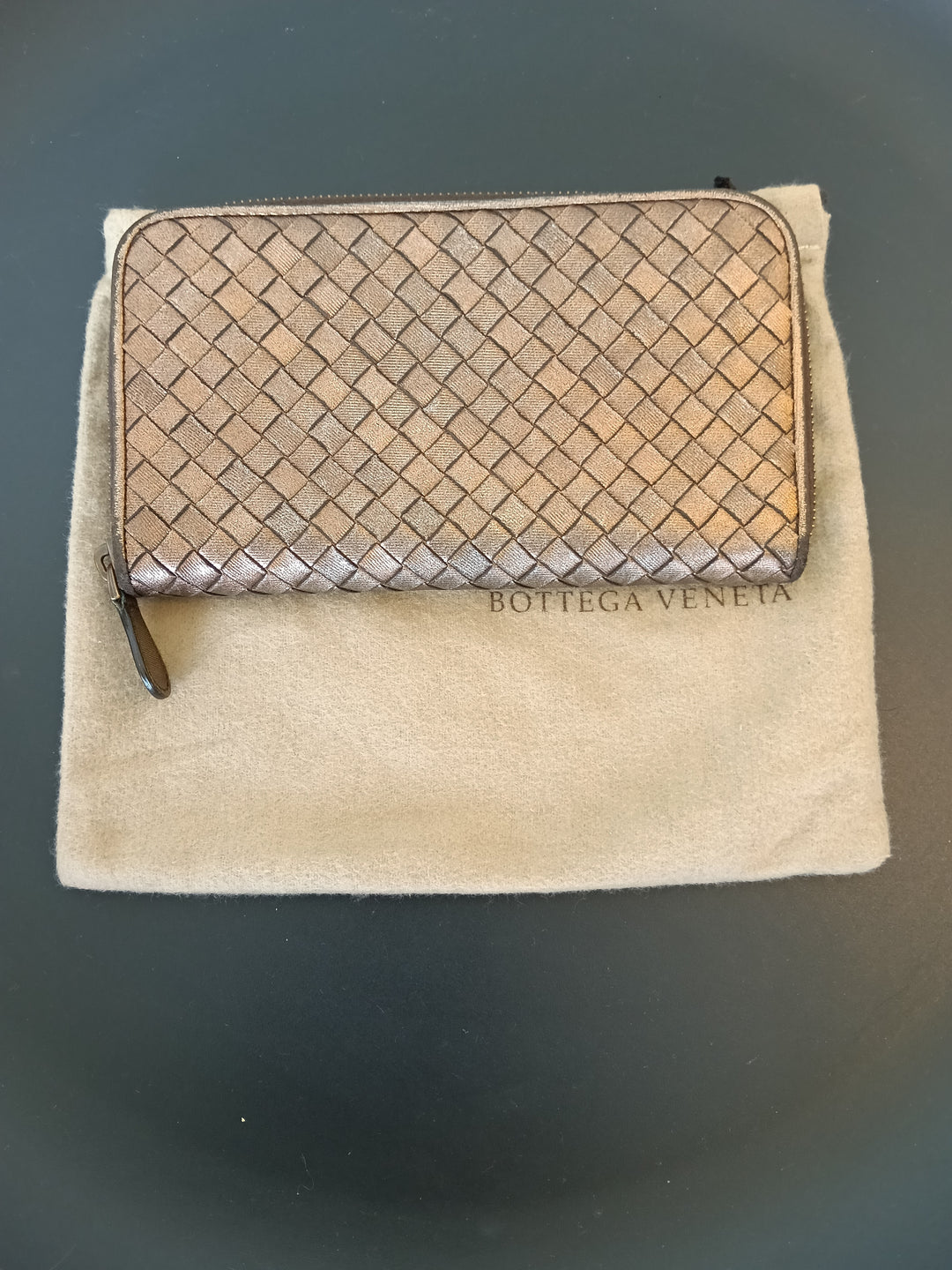 Bottega Veneta Intrecciato Zip Around Wallet
