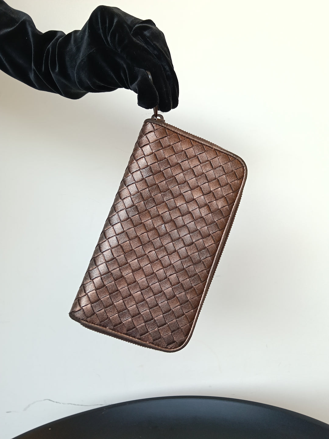 Bottega Veneta Intrecciato Zip Around Wallet