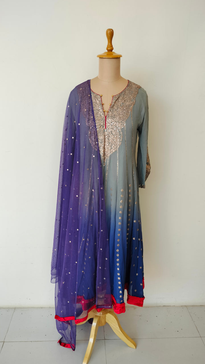 Nidhi Tholia Ombre Anarkali Set