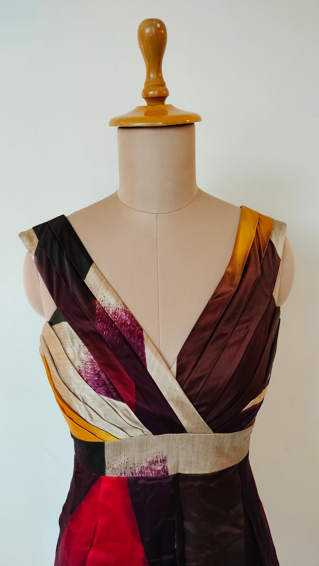 Ted Baker Abstract Print V-Neck Skater Dress