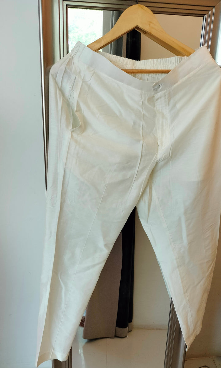 Shantanu & Nikhil Red Bundi Jacket with White Pants