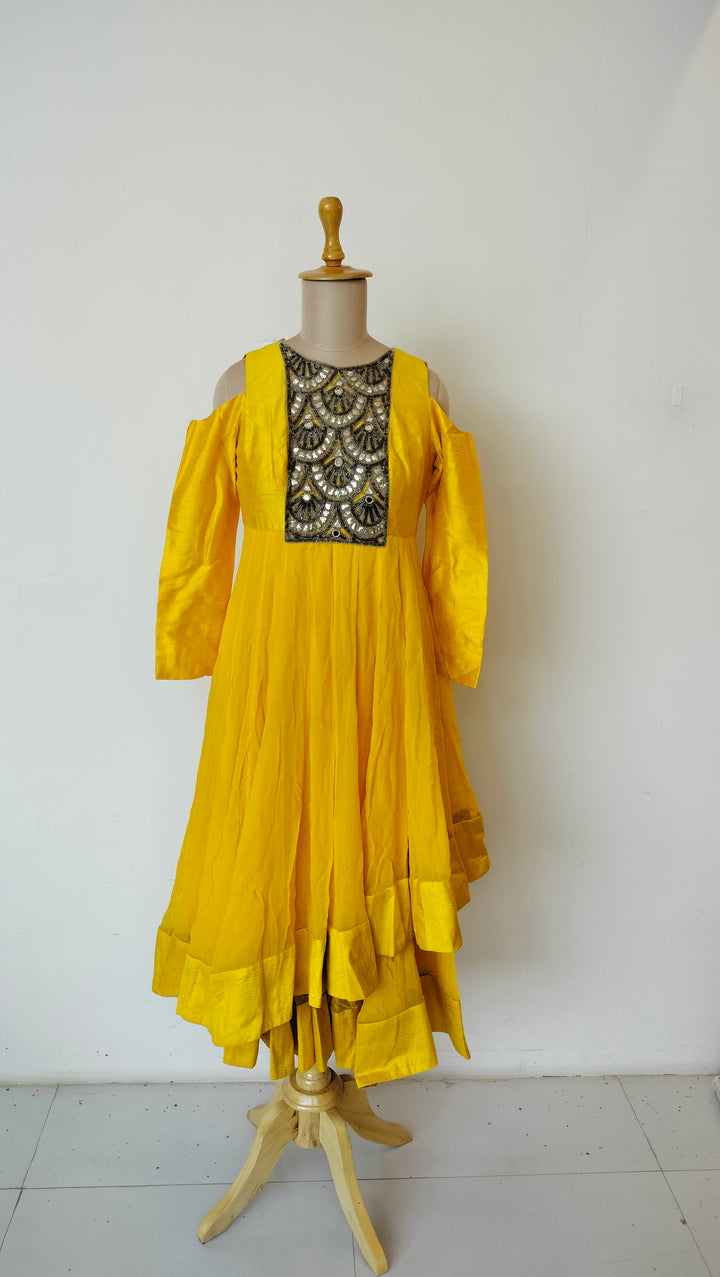 Arpita Mehta Yellow Anarkali Set