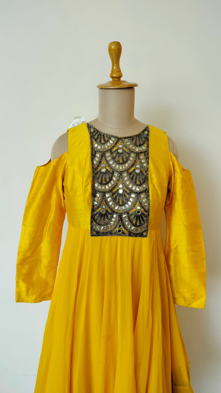 Arpita Mehta Yellow Anarkali Set