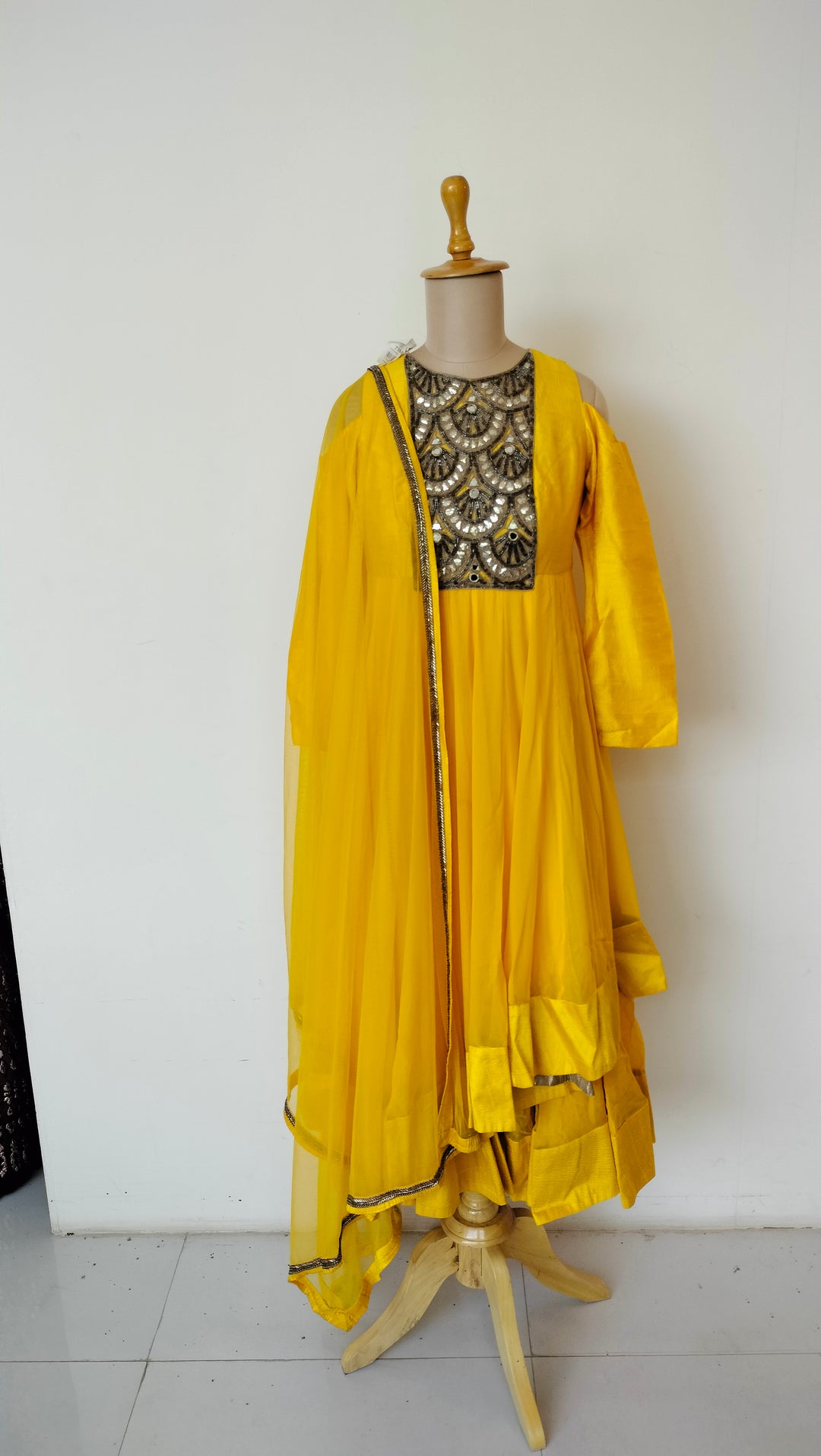 Arpita Mehta Yellow Anarkali Set