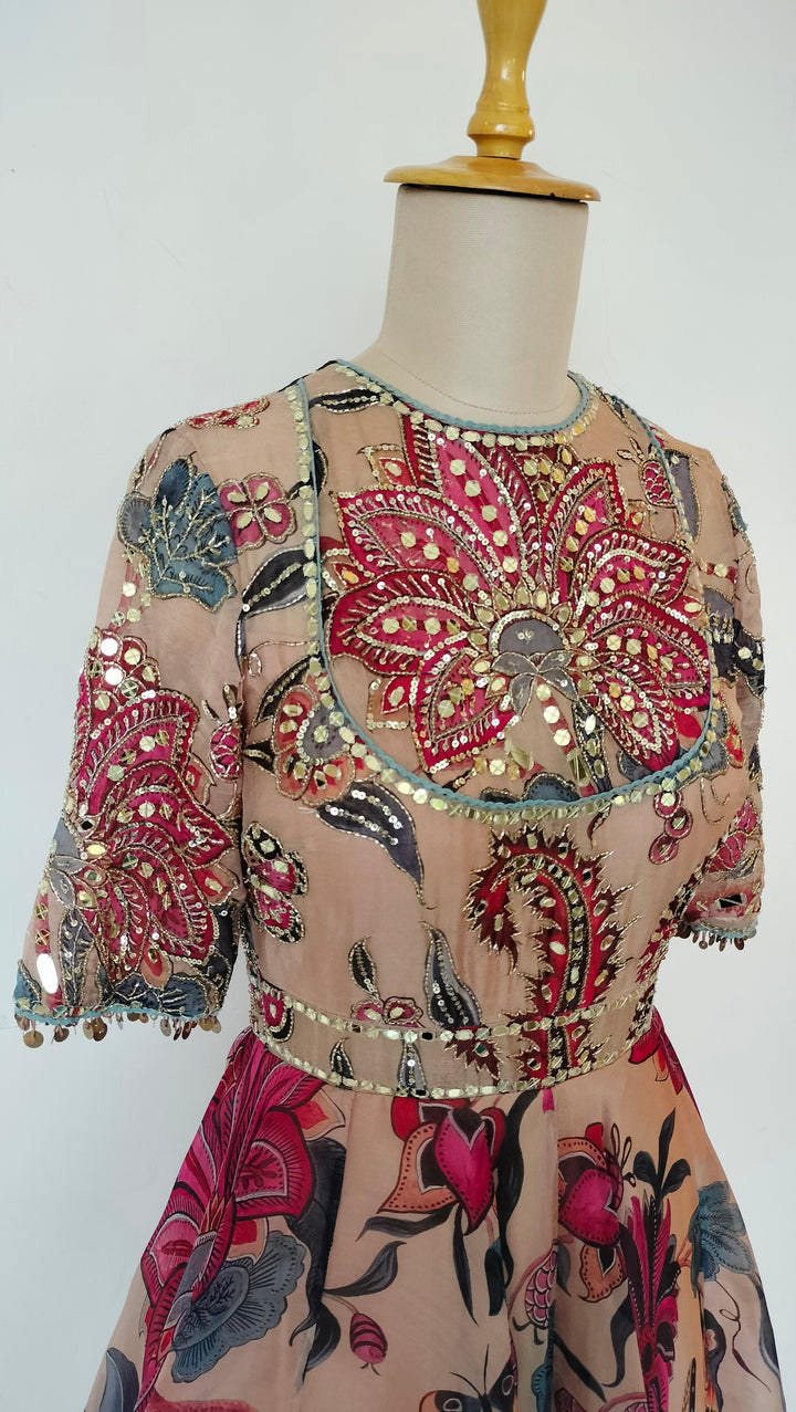 Mahima Mahajan Floral Embellished Anarkali Set