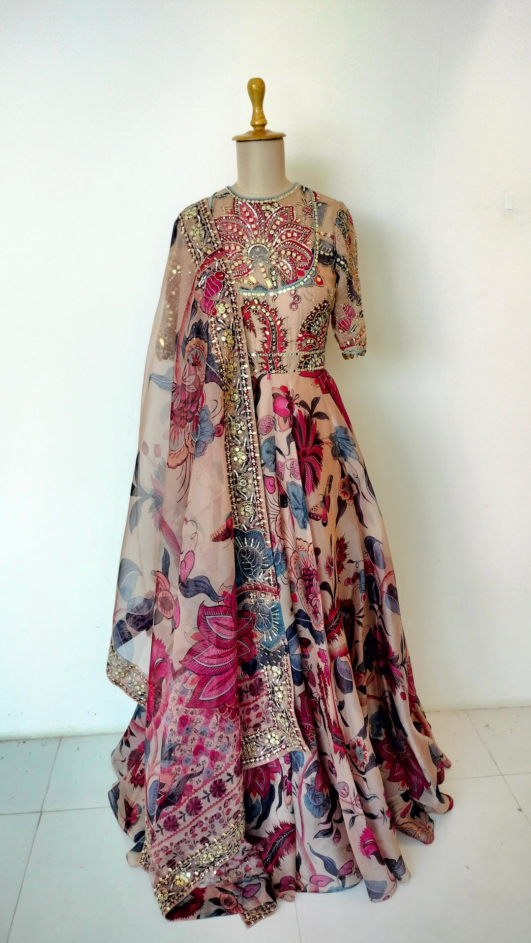Mahima Mahajan Floral Embellished Anarkali Set