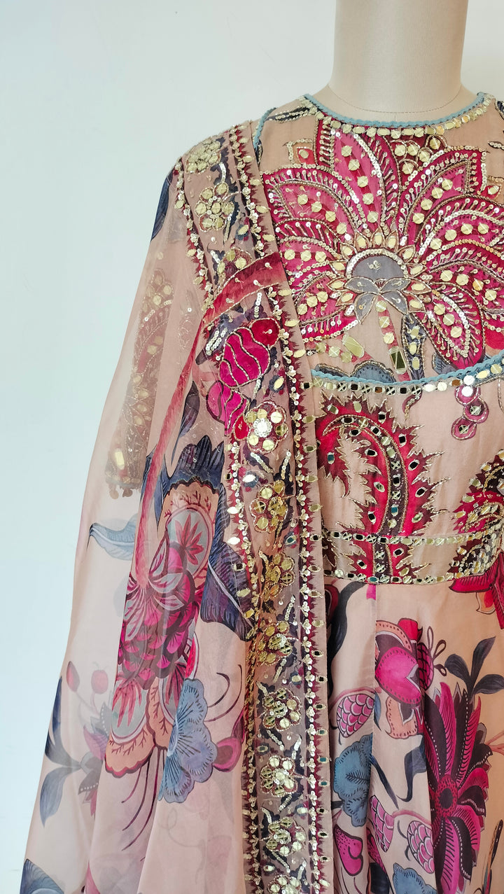 Mahima Mahajan Floral Embellished Anarkali Set