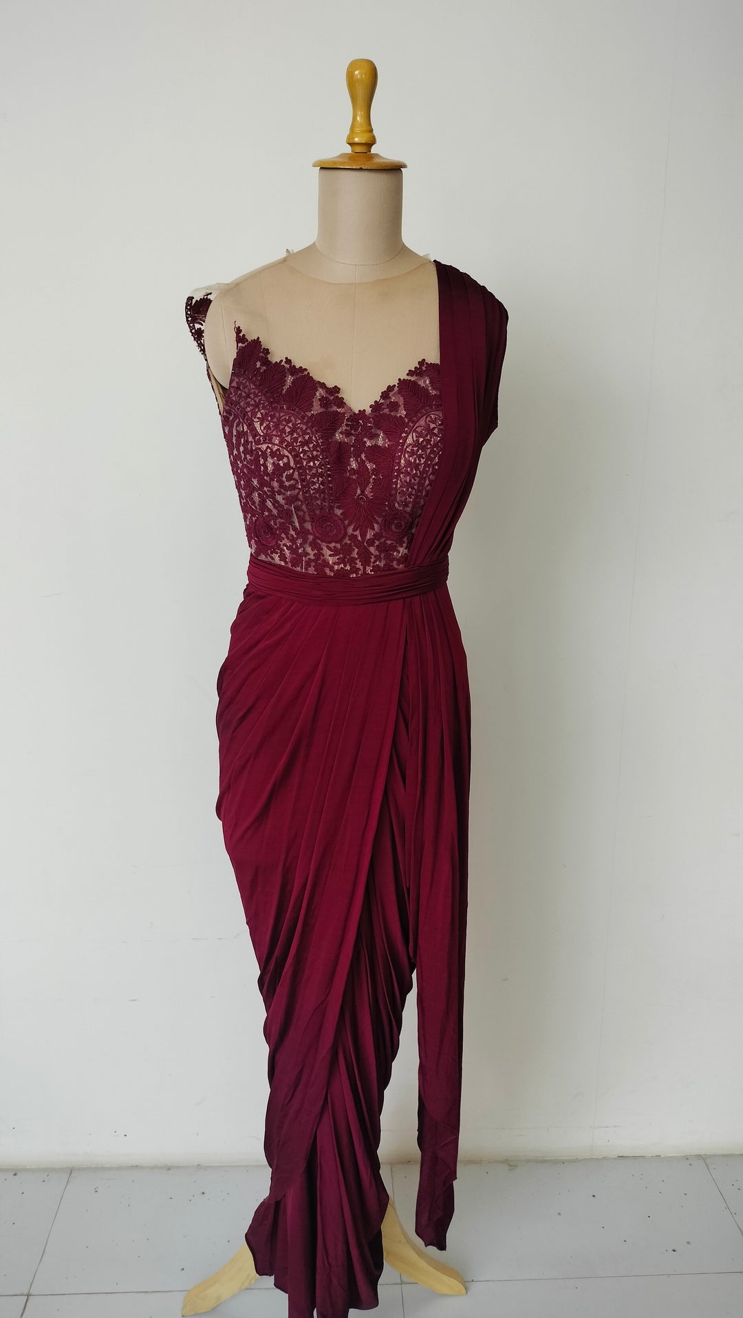 Shantanu & Nikhil  Draped Saree Gown