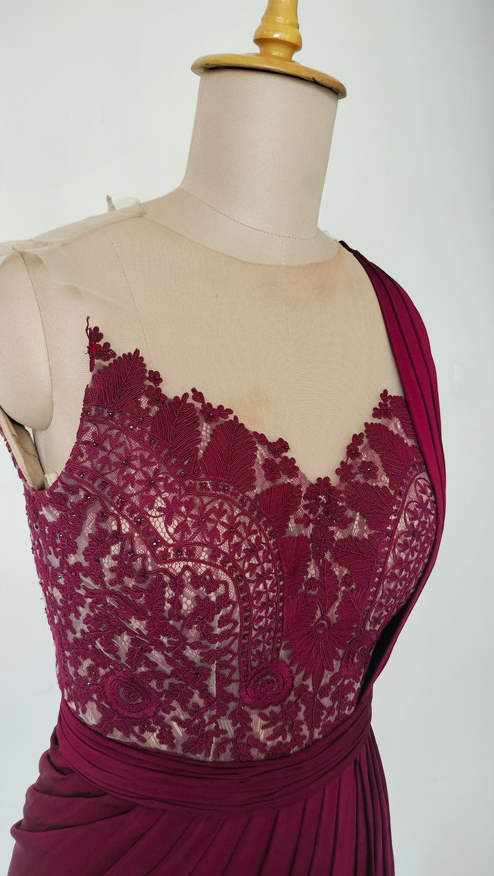 Shantanu & Nikhil  Draped Saree Gown