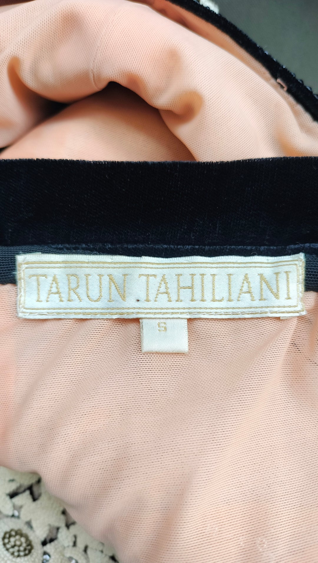 Tarun Tahiliani Black Draped Saree Set