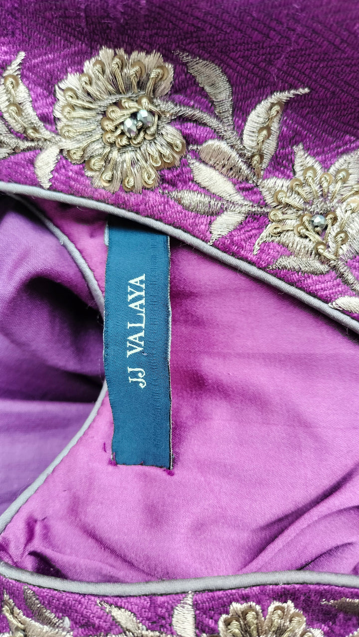 JJ Valaya Purple Embroidered Anarkali Set