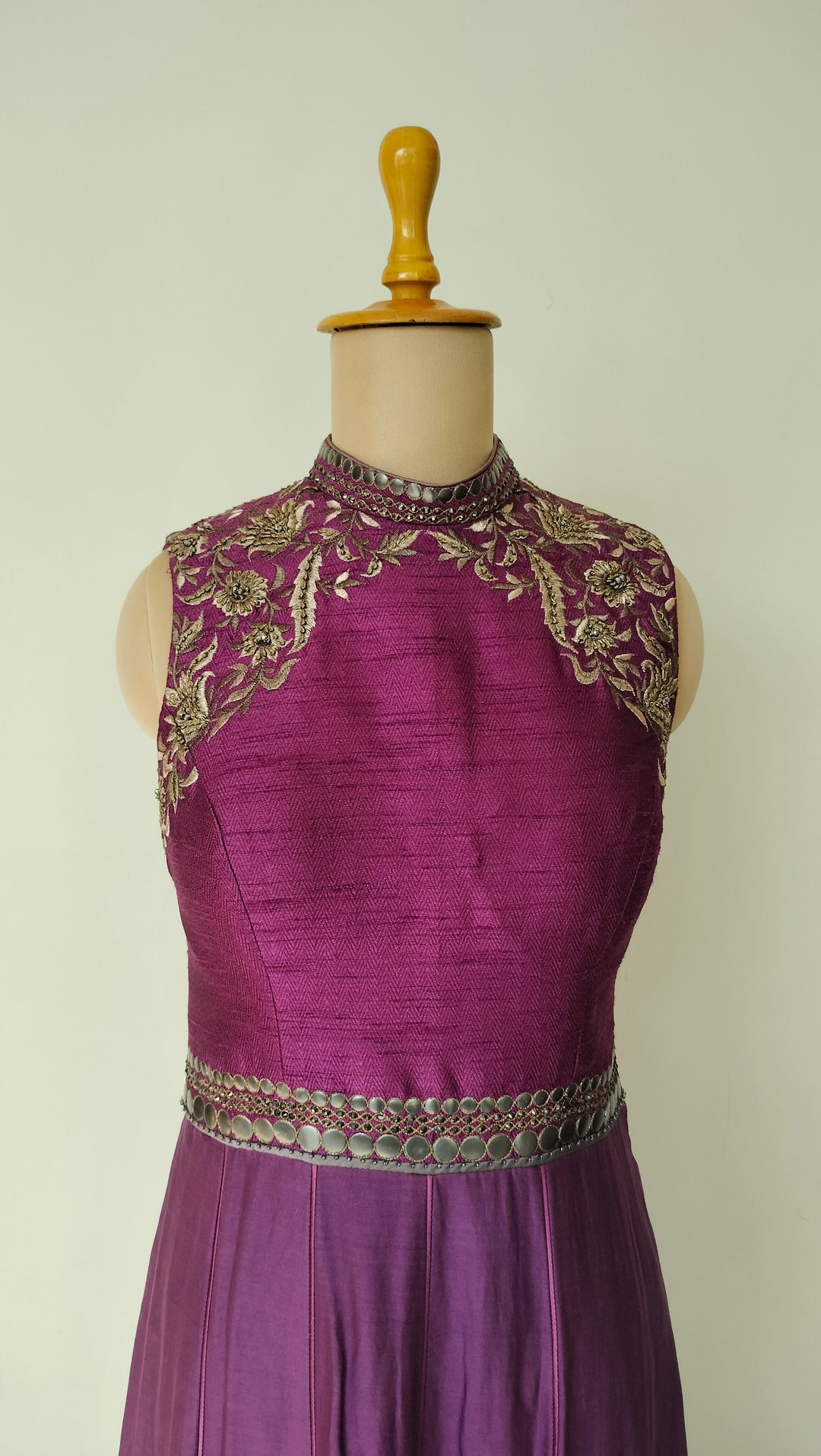 JJ Valaya Purple Embroidered Anarkali Set