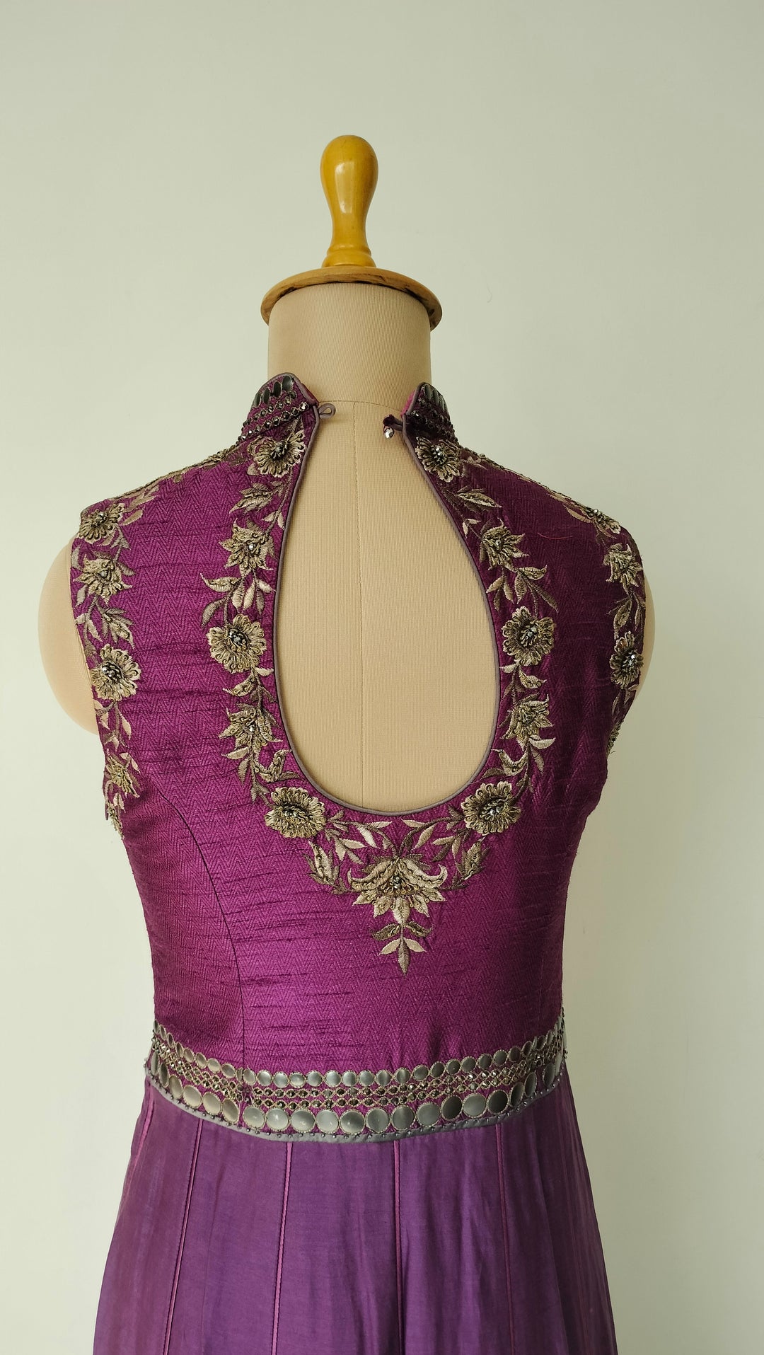 JJ Valaya Purple Embroidered Anarkali Set