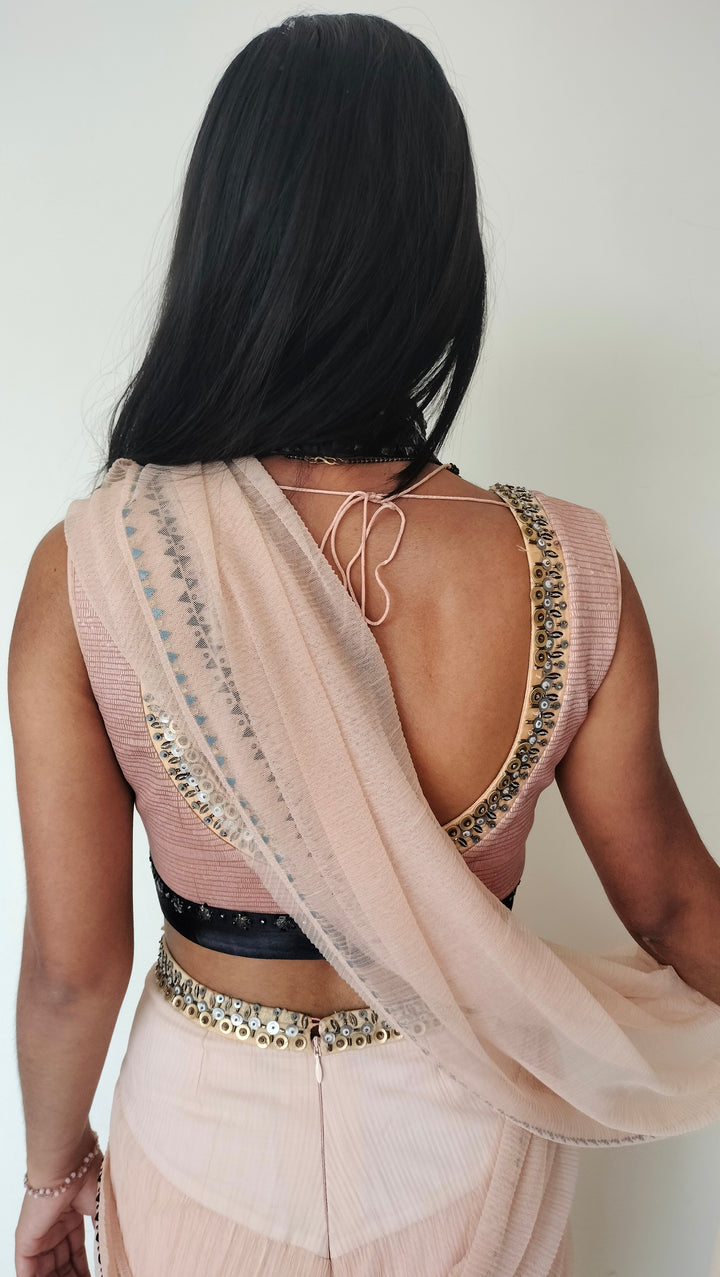 Tarun Tahiliani Pleated Dhoti Saree Set