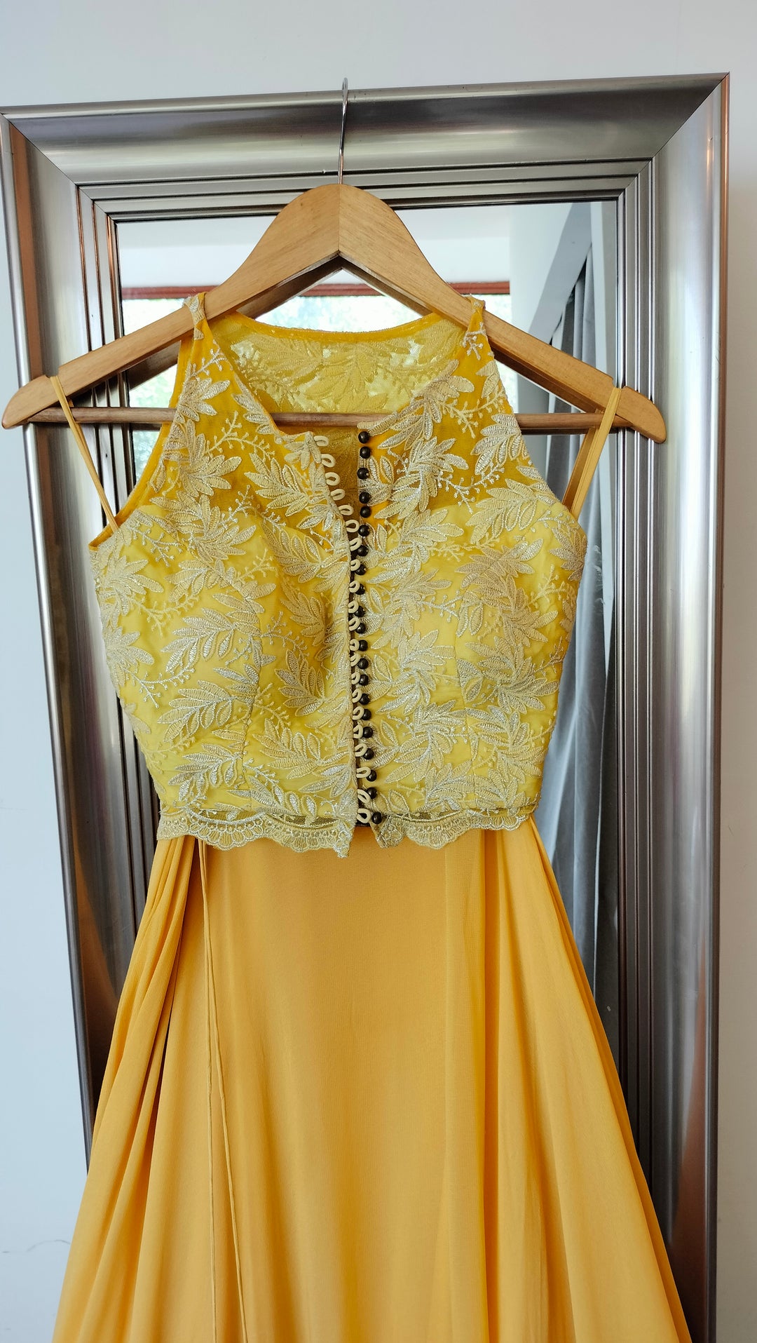 Sawan Gandhi Yellow Embroidered Lehenga Set