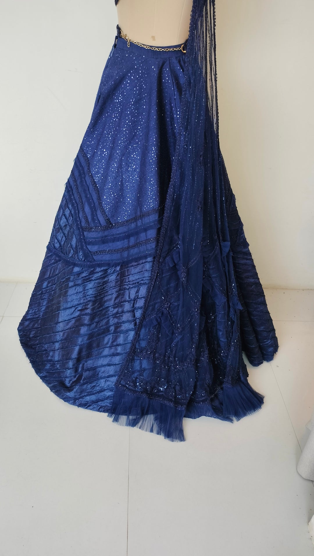 Sulakshana Monga Navy Blue Embellished Lehenga Set