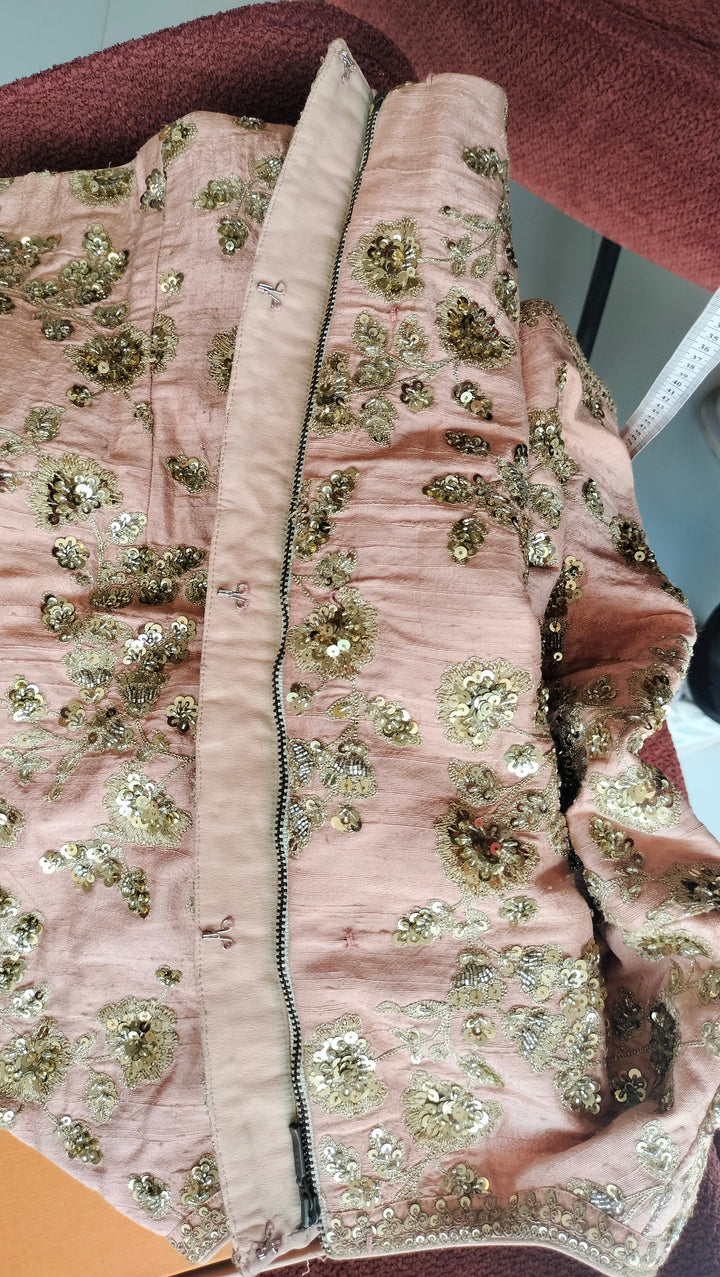 Sabyasachi Blush Pink Embroidered Lehenga Set