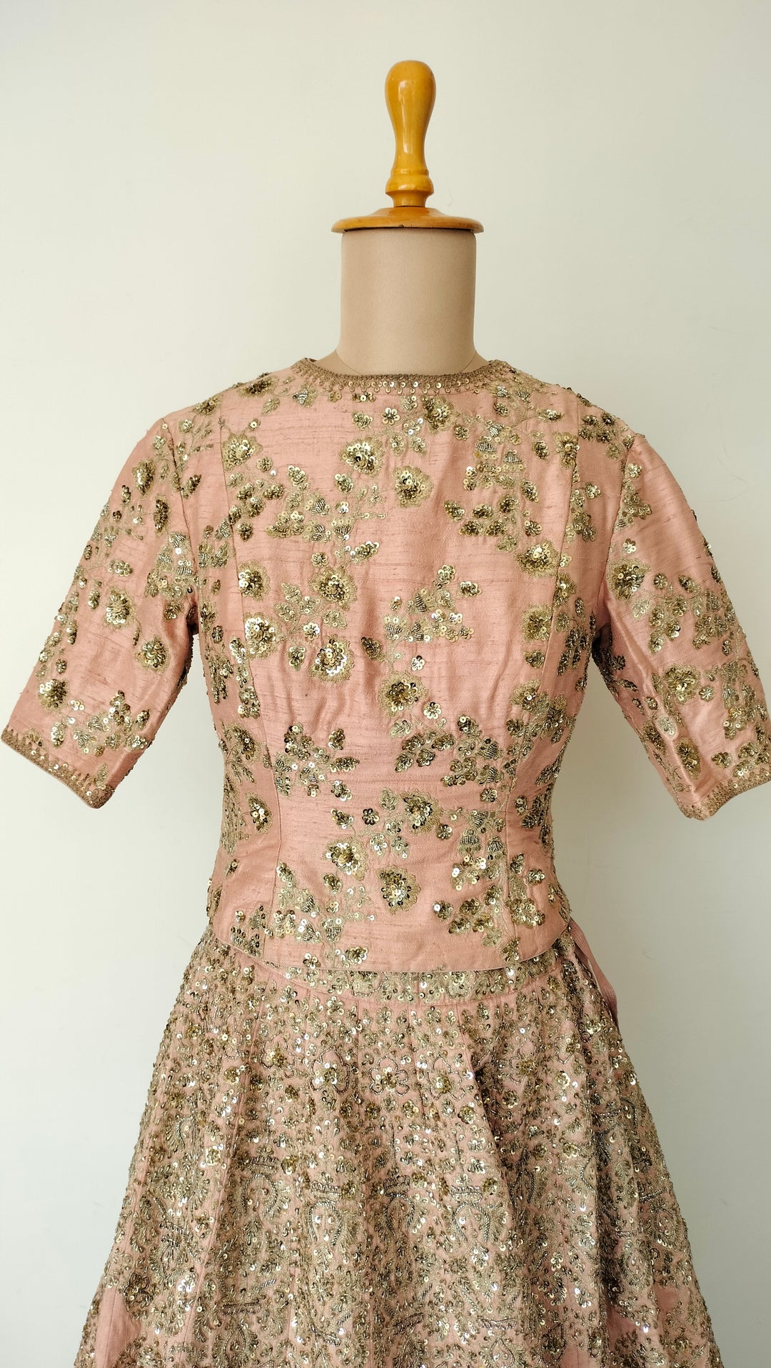 Sabyasachi Blush Pink Embroidered Lehenga Set